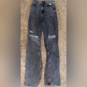 PacSun high rise black wash jeans sz 24